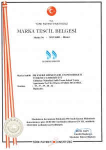 DD ENERGY SERVICES - Marka Tescil Belgesi -  Brand Registration Certificate